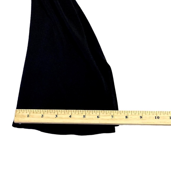 Laundry Shelli Segal Dress Womens 12 Black Jersey Shift Short Long Cape Sleeve - Picture 10 of 16